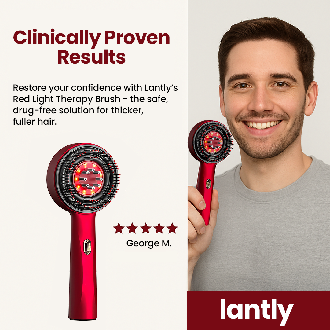 Red Light Therapy Massaging Brush