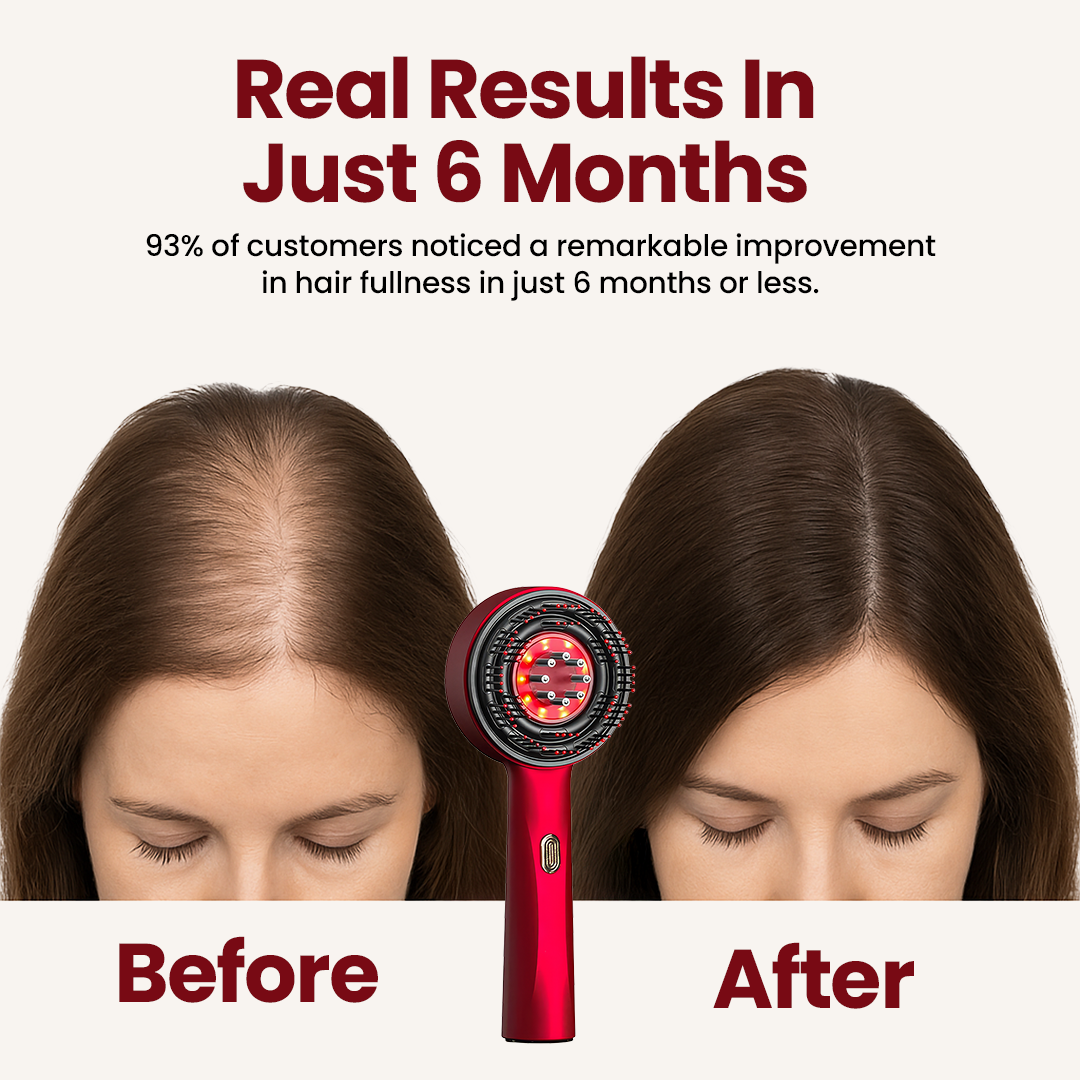 Red Light Therapy Massaging Brush
