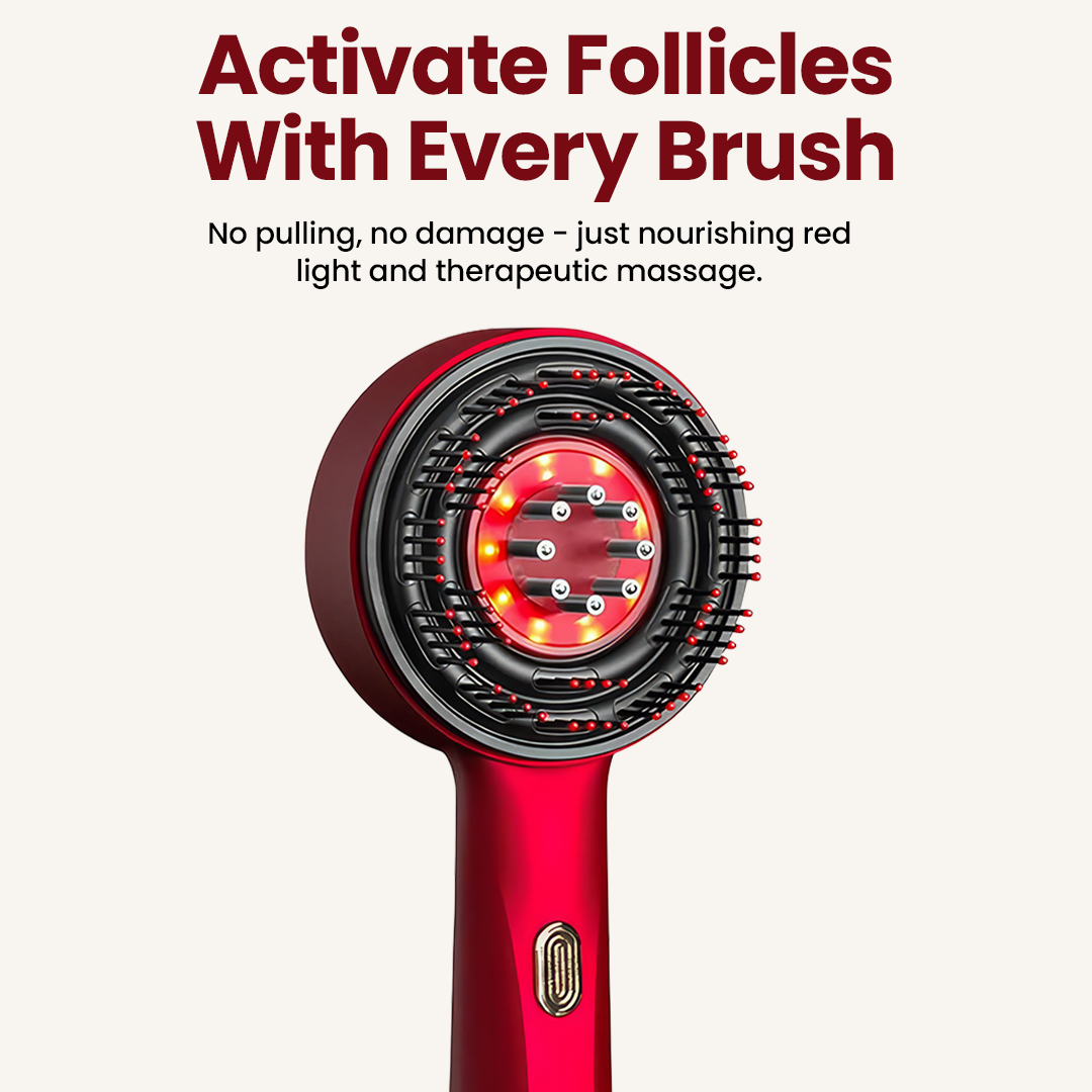 Red Light Therapy Massaging Brush