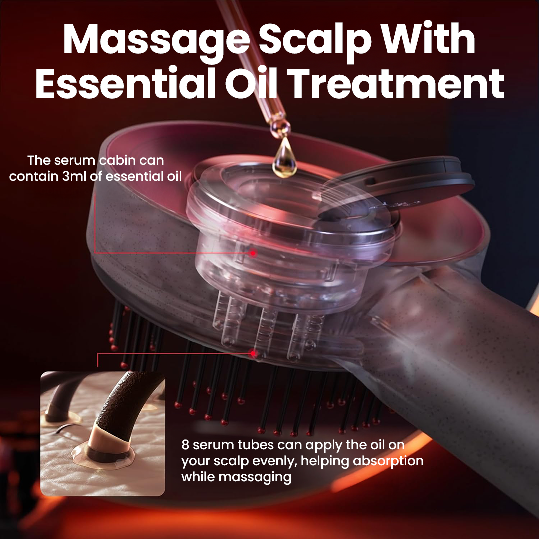 Red Light Therapy Massaging Brush